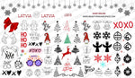 BIS Pure Nails nagu dizaina slaideri uzlīmes Winter holidays W111