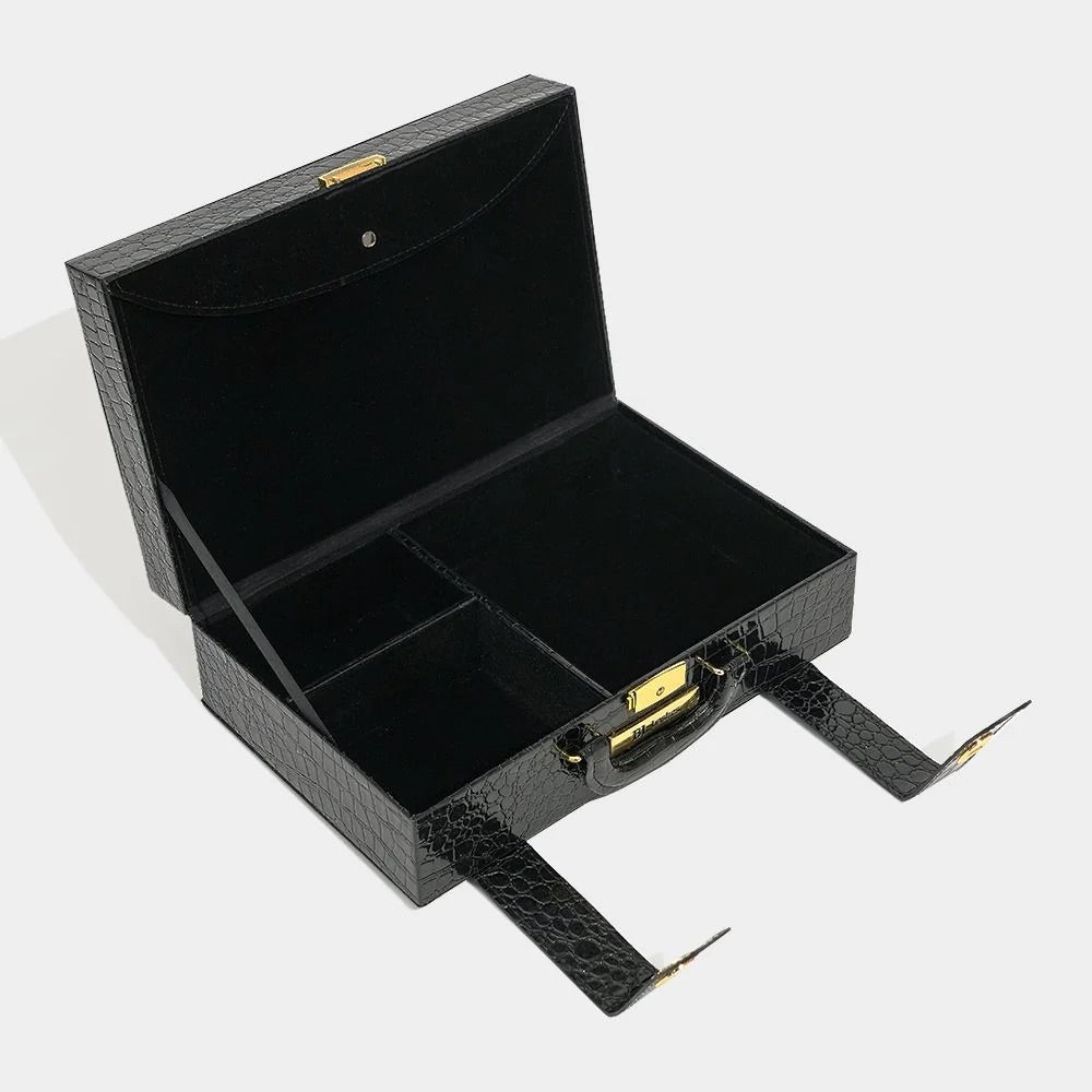 BL Beauty exclusive Leather CASE, Crocodile Black