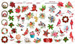 BIS Pure Nails nagu dizaina slaideri uzlīmes Winter holidays W111