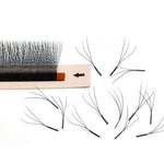 3D clover W premade volume Eyelash Extensions fans, C/0.10/MIX (8-15 mm)