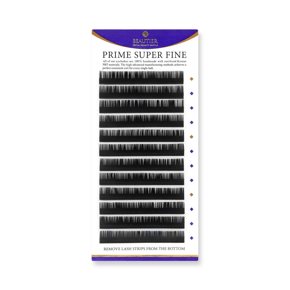 Beautier Super Fine eyelash extensions ONE SIZE TRAY, D-0.20