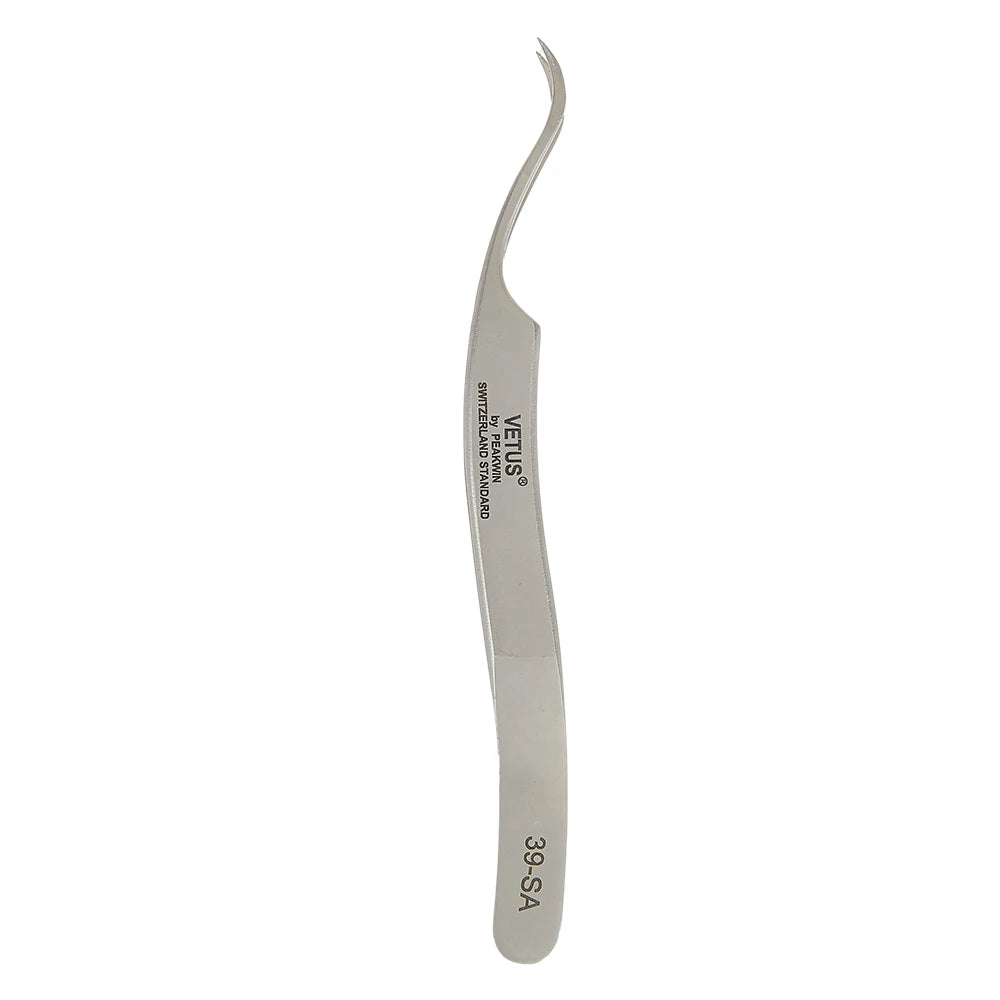 Genuine VETUS 39-SA tweezers for eyelash extensions, SILVER