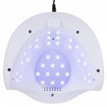 Dual UV/LED nail lamp WHITE with gold V3, 168W