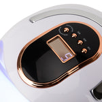 Dual UV/LED nail lamp WHITE with gold V3, 168W