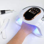 Dual UV/LED nail lamp WHITE with gold V3, 168W