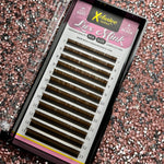 Xclusive Lashes FLAT Cashmere eyelash extensions BROWN/C/0.12/0.15/MIX