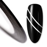 Nail art design foil stripe extra fine, BLACK
