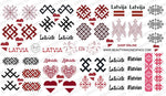 BIS Pure Nails  slider nail design sticker decal LATVIA, E24