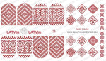 BIS Pure Nails water slider nail design sticker decal LATVIA, E30