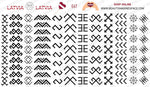 BIS Pure Nails water slider nail design sticker decal LATVIA, E67
