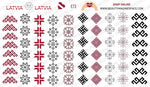 BIS Pure Nails slider nail design sticker decal LATVIA, E73