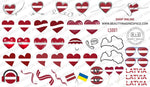 BIS Pure Nails  slider nail design sticker decal LATVIA, LS001