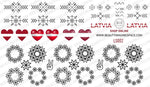 BIS Pure Nails  slider nail design sticker decal LATVIA, LS002
