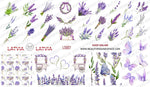 BIS Pure Nails slider nail design sticker decal LAVANDA bouquet, LS007