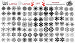 BIS Pure Nails Slider Nail Design Stickers Water Decals | SNOW FLAKES LS010