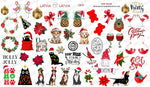 BIS Pure Nails Slider Nail Design Stickers Water Decals | CHRISTMAS ANIMALS
