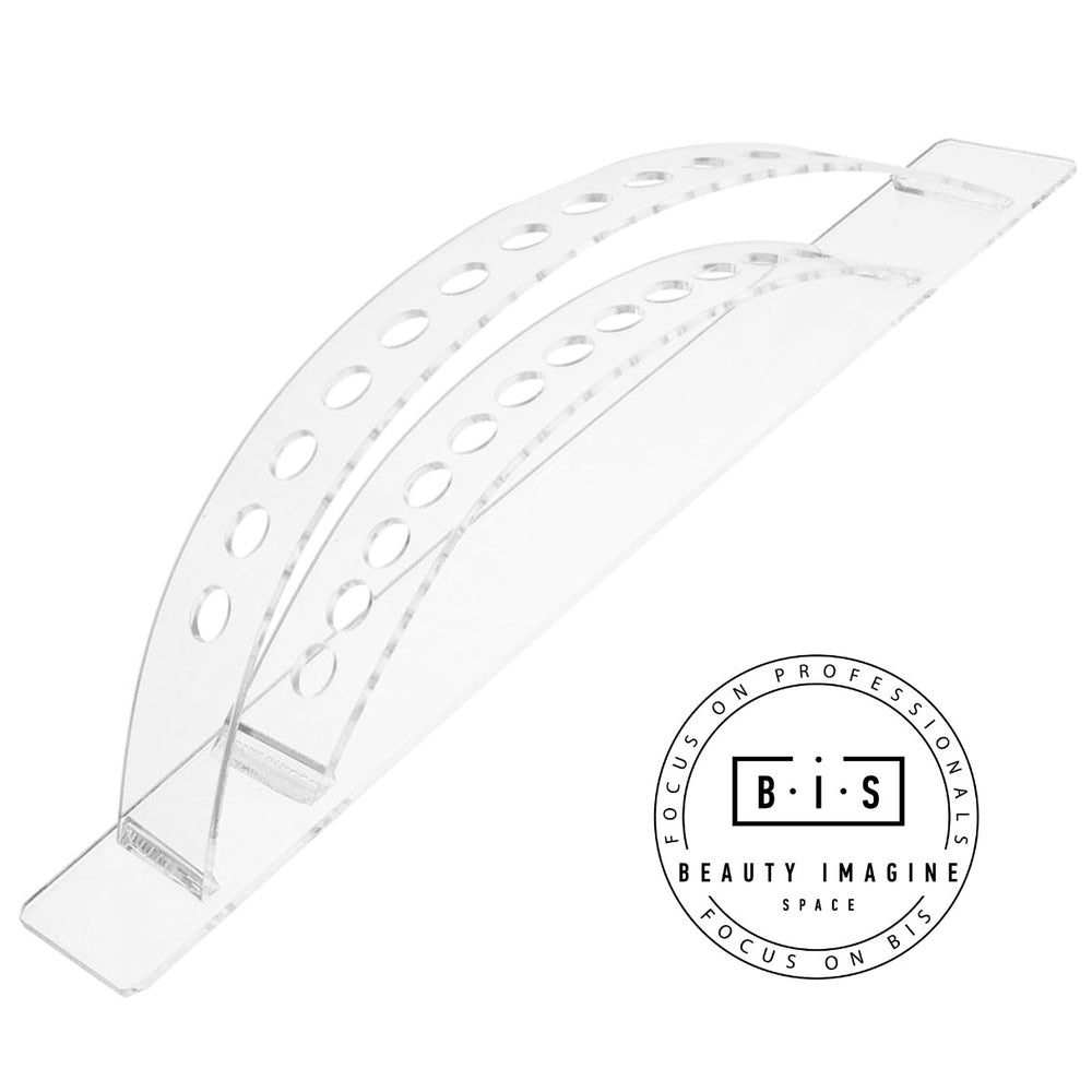 Clear acrylic brush holder organizer for beauty salon – 6 or 12 slots, 30cm length