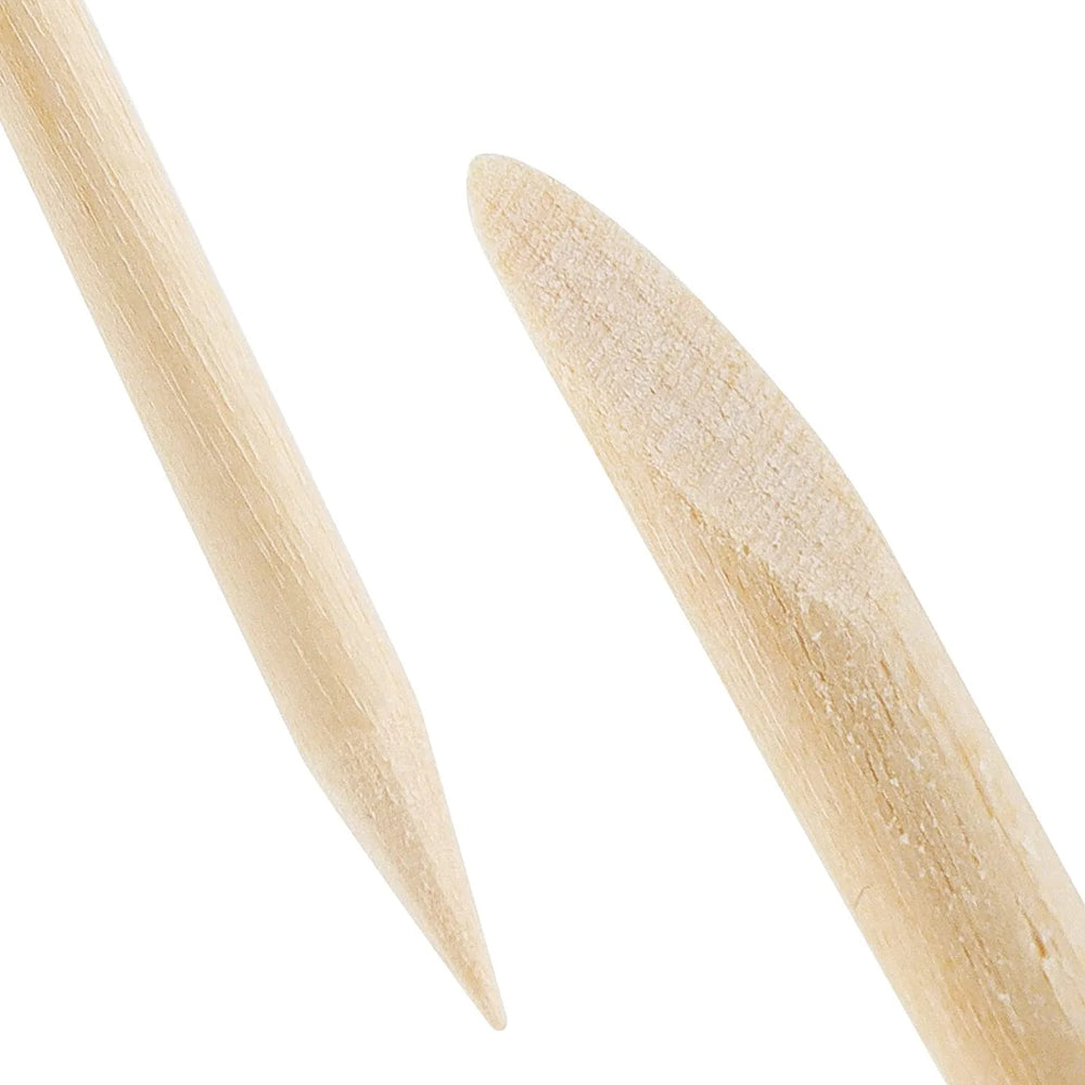 Natural Orange Wood Sticks for Manicure & Pedicure | 100 pcs