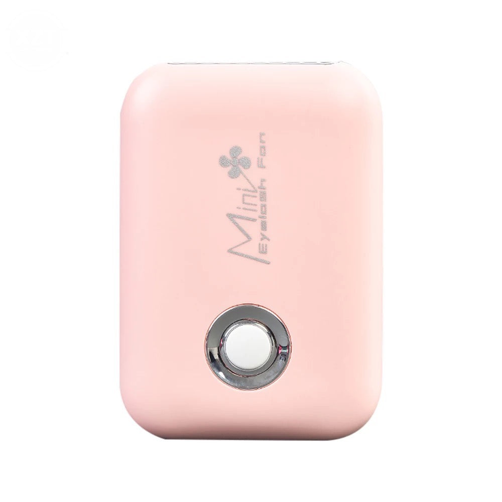 Fan for eyelash adhesive drying with USB cable, GREEN