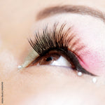 Strip flare lashes in line for make-up, PINK CRYSTALS