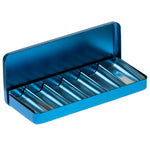 Metal autoclavable BOX for bits, BLUE