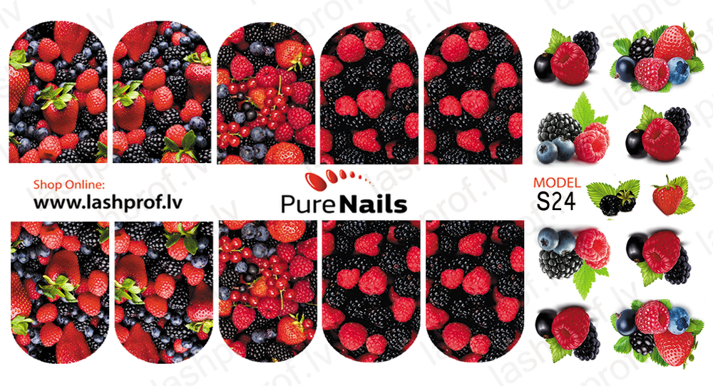 BIS Pure Nails nagu dizaina slaideri - uzlīmes ultra plāni OGAS S24, S25 vai S07