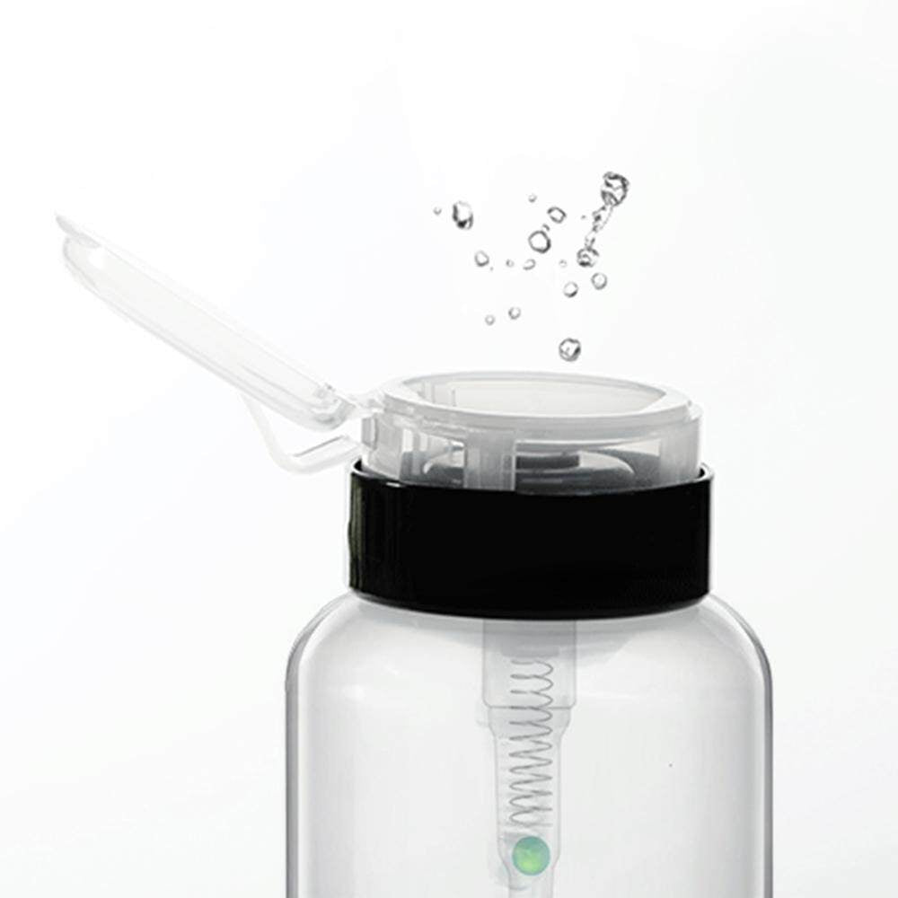 Empty fluid container bottle with dispenser 100 ml, 3 colors