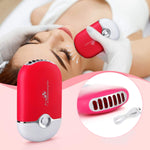 Fan for eyelash adhesive drying with USB cable, GREEN