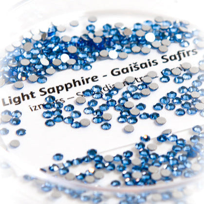 Dimantiņi ar plakanu pamatni, LIGHT SAPPHIRE
