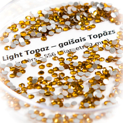 Dimantiņi ar plakanu pamatni, LIGHT TOPAZ