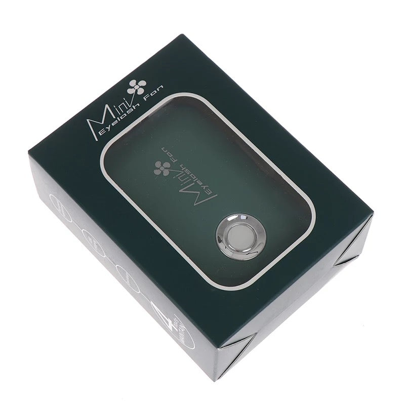 Fan for eyelash adhesive drying with USB cable, GREEN
