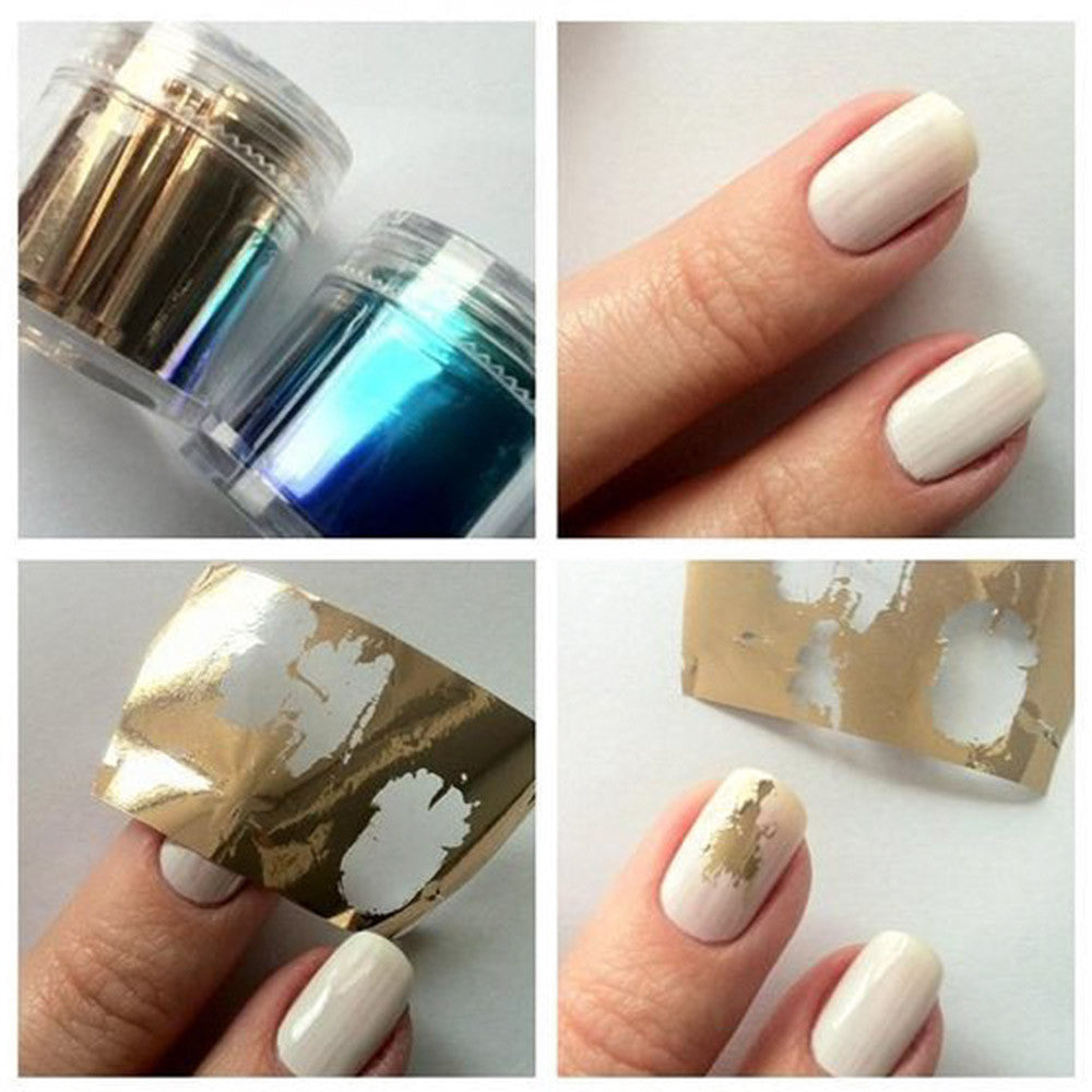 Nail art design wrap foil, different colors