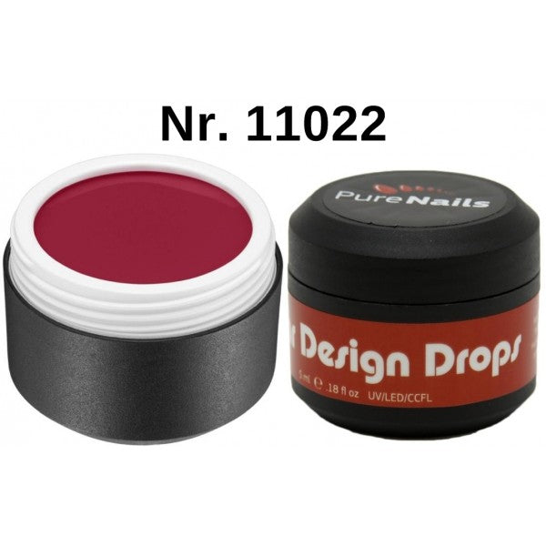 BIS Pure Nails Aquarelle Watercolor Design Drops RED Base