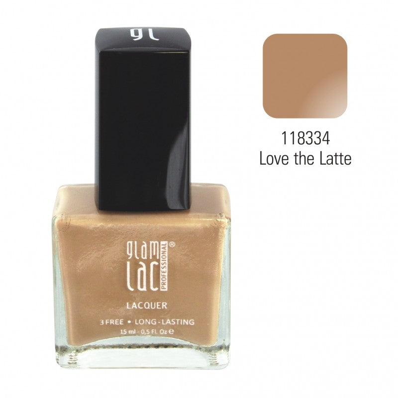 GlamLac gēla efekta nagu laka 15 ml, 118334 LOVE THE LATTE