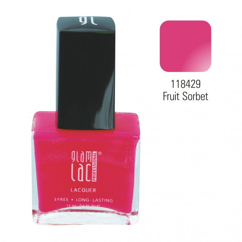 GlamLac gel effect nail lacquer polish 15 ml, 118429 FRUIT SORBET