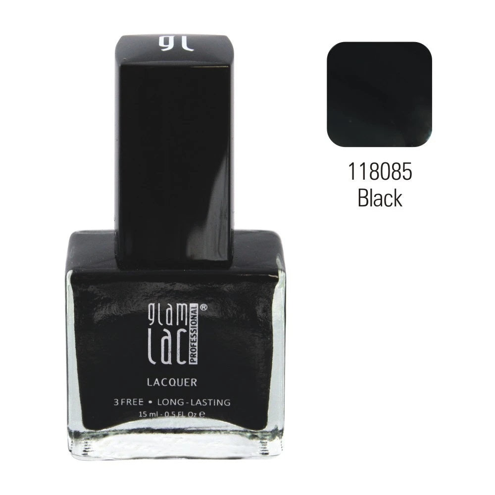 GlamLac gēla efekta nagu laka 15 ml, 118085 BLACK