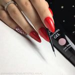 GlamLac PRO nail gel brush, with diamonds