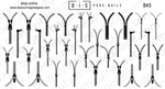 BIS Pure Nails water slider nail design sticker decal ZIPPERS, B45