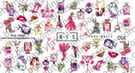 BIS Pure Nails water slider nail design sticker decal PARIS, models R20, R41 and O16