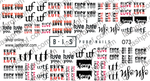 BIS Pure Nails water slider nail design sticker decal EXPRESSIONS, O73