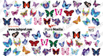 BIS Pure Nails water slider nail design sticker decal BUTTERFLIES, model N15