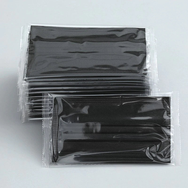 Protective face mask 4-play with additonal filter, BLACK