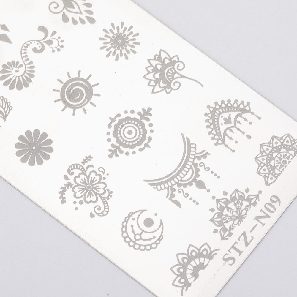 Template for Konad nail stamping STZ-09, 40 x 120 mm