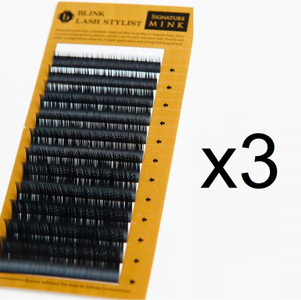 3 x Blink Lash Classic Mink lashes KIT, B 0.25