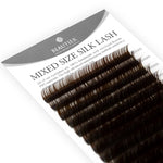 Beautier DARK BROWN eyelash extensions, C-0.10-one size