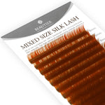Beautier BRIGHT BROWN eyelash extensions, C or D-MIX