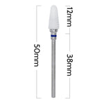 Ceramic nail file bit for manicure and pedicure, blue BULLET