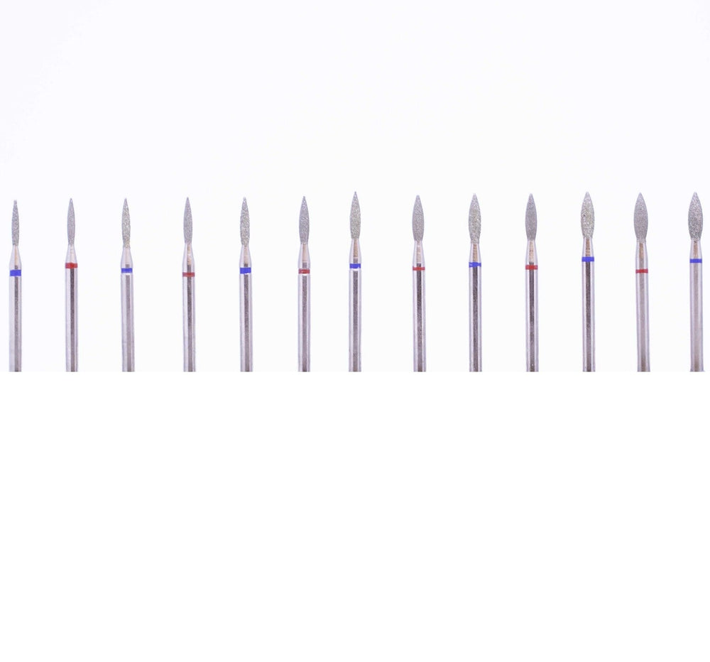 DIAMOND nail bit FLAME (243 blue), 10pcs