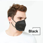 Medicine face mask KN95 respirator FFP2 pack of 10, BLACK