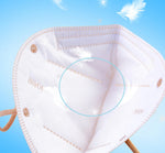 Medicine face mask KN95 respirator FFP2, WHITE